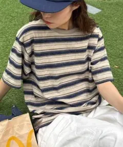 【CIAOPANIC TYPY】ヴィンテージライクマルチボーダーTEE — image 1