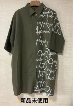WOOREL COLLECTION チュニックデザインシャツ　オリーブ　M〜L — image 1