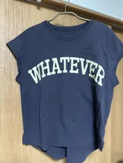 WHATEVER ロゴ 半袖 Tシャツ ネイビー — image 1