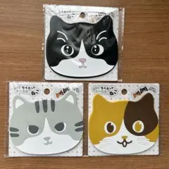 ハチワレ　三毛猫　サバトラ　コースター 新品　未使用　ネコ　ねこ　猫 — image 1