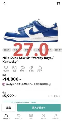 Nike Dunk Low SP Varsity Royal Kentucky — image 1