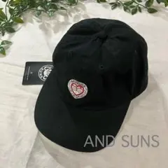 【新品】AND SUNS アンドサンズ ブラック 刺繍ロゴベースボールキャップ — image 1
