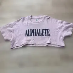 ALPHALETE クロップドTシャツ XS ピンク — image 1