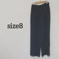 ブラック ワイドパンツ サイズ8 — image 1