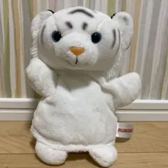 AURORA ホワイトタイガー ハンドパペット ぬいぐるみ — image 1