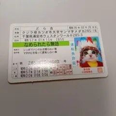 野良猫 運転免許証風カード どら吉 — image 1