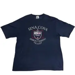【美品】SINA COVA シナコバ 半袖Tシャツ ネイビー XL 90s — image 1