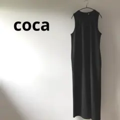 極美品 coca コカ エンボスノースリーブオールインワン　Lサイズ — image 1