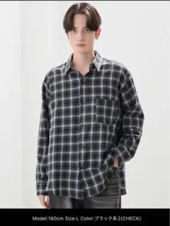 「LUENNA」 Wide Collar Loose Fit Shirt — image 1
