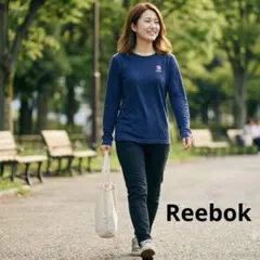 Reebok 【美品】 クラシック 長袖Tシャツ ネイビー M A1092 — image 1