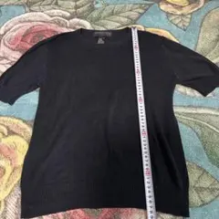 AUGUST SILK ブラック 半袖ニット M — image 1