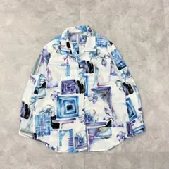 美品 Vivaldi 幾何学 花柄 総柄シャツ FREEサイズ — image 1