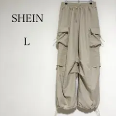 シーイン ドローコード付きカーゴパンツ ゴムウエスト ゆったりデザイン 【L】 — image 1