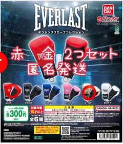 ガチャ EVERLAST ボクシンググローブコレクション キーホルダー　赤　金 — image 1