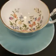 Aynsley カップ＆ソーサー ライトブルー 花柄 — image 1