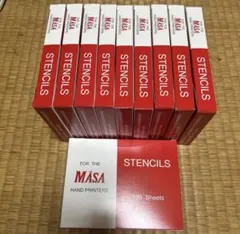 MASA ハンドプリンター用ステンシル 100枚入り 10箱セット — image 1