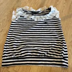 CLĀTHAS ストライプ フリルネック 半袖 38 — image 1