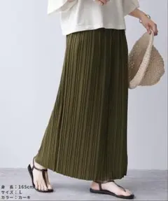 お値下げ！reca やみつきシリーズランダムプリーツタイトスカート カーキ　L — image 1