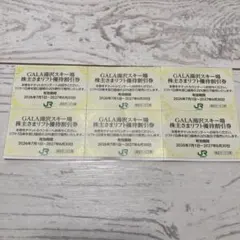 GALA湯沢スキー場 株主さまリフト優待割引券 6枚 — image 1