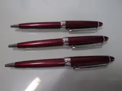 【新品未使用】 DAKSダックス ボールペン 黒インク レッド 3本セット — image 1