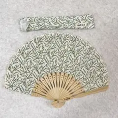 RICCA 扇子 収納袋付き ボタニカル柄 — image 1