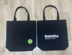Deloitte デロイトトーマツ エコバッグ 黒トートバッグ ノベルティ — image 1