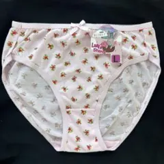 ピンク　小花柄のパンティー　女の子　コットンショーツ　１枚　L — image 1