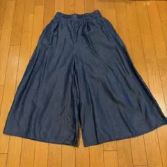 【くるみ様専用】GLOBAL WORK デニムガウチョパンツ Lサイズ — image 1