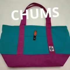 【美品】CHUMS トートバッグ ターコイズ×パープル — image 1