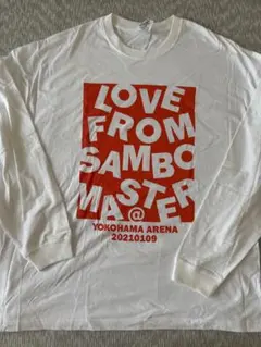 サンボマスター ロングTシャツMサイズ ホワイト/オレンジ — image 1