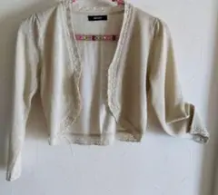 LUCCICA ラメ入りゴールド ボレロ 長袖 — image 1