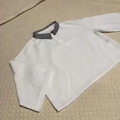 Nomine★ホワイト 半袖 ポロシャツ チェック襟 — image 1