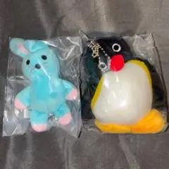 ピングー PINGU うさぎ ぬいぐるみマスコット 未開封 2点セット — image 1