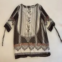 Weaver 五分袖 チュニック 花柄 — image 1
