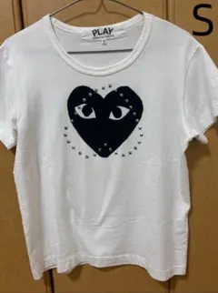 PLAY COMME des GARÇONS ハートスタッズTシャツ 黑 S — image 1