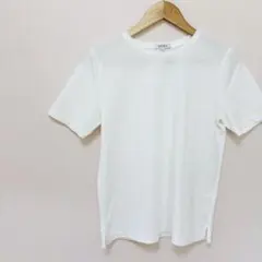 【プラステ】半袖クルーネックTシャツ　Lサイズ　白ホワイト　無地　シンプル — image 1