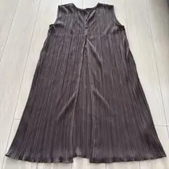 本日お値下げプリーツ 茶色ノースリーブ ロングジレ — image 1