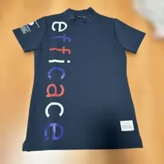値下げ不可　エフィカス　ネイビー モックネックビックロゴシャツ　ゴルフ　golf — image 1
