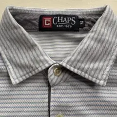 チャップス CHAPS ポロシャツ ボーダー柄 半袖 Mサイズ — image 1