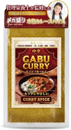 未開封 GABU CURRY ガブカレー 中辛 250g カレー粉 スパイス — image 1