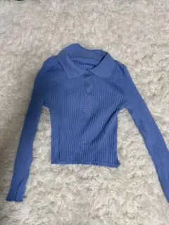 ブルーのリブセーター — image 1