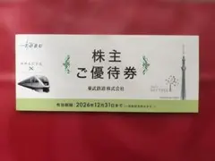 東武鉄道 株主ご優待券 — image 1