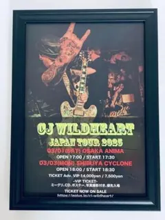 CJ WILDHEART　ポスター風アートフレーム　フライヤー　B5額縁付き — image 1