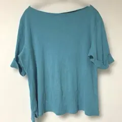 カレンスコット【PL】ボートネック カットソー ターコイズ 100%コットン — image 1