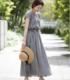 URBAN RESEARCH Sonny Label リネン混ギャザーワンピース — image 1