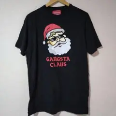 プルアンドベアー【L】Tシャツ クルーネック サンタ 黒 綿 カジュアル — image 1