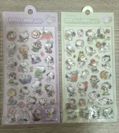 スヌーピー CRYSTAL CAMEO シール 2枚セット — image 1