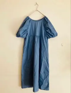 新品●Donobanドノバン●パフスリーブ2way ロングワンピース●ブルー — image 1