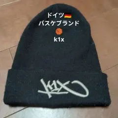 ドイツバスケブランドＫ１Ｘ 黒 ニット帽 グラフィティ刺繍 — image 1