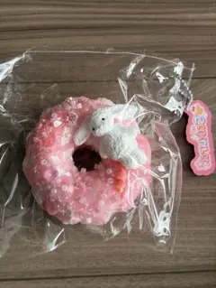 未使用！SAKURAスクイーズ　キラキラドーナツウサギピンク — image 1